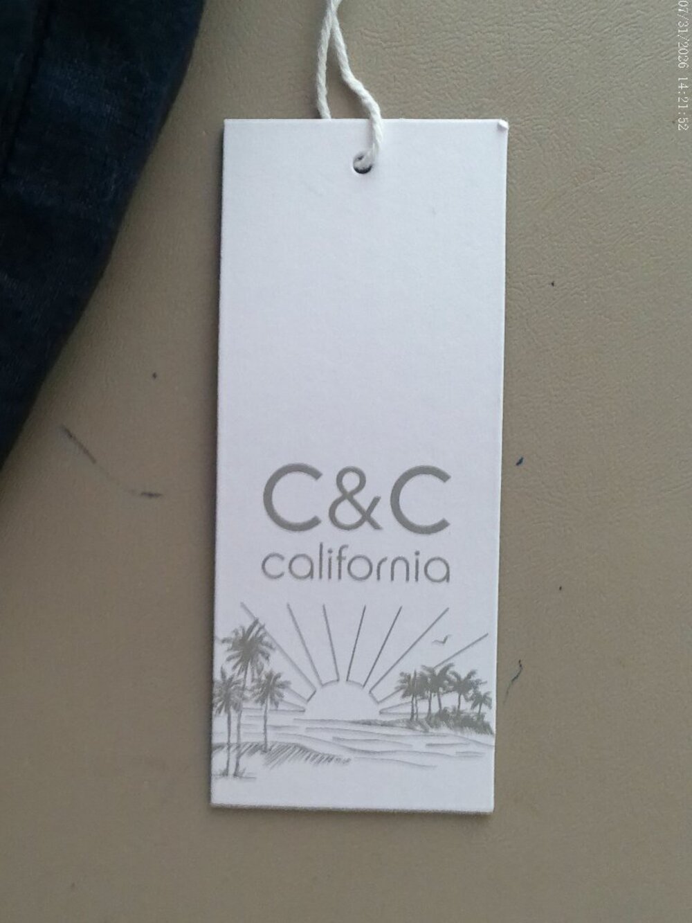 C&C CALIFORNIA Skort (Short Underneath) Pull-On 100% Linen Navy Blue NWT XL - Picture 8 of 12